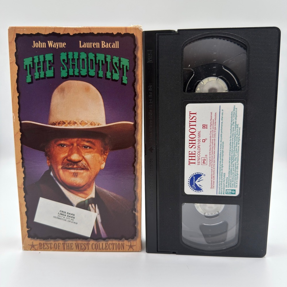 The Shootist VHS John Wayne Lauren Bacall Paramount Best of the West Western